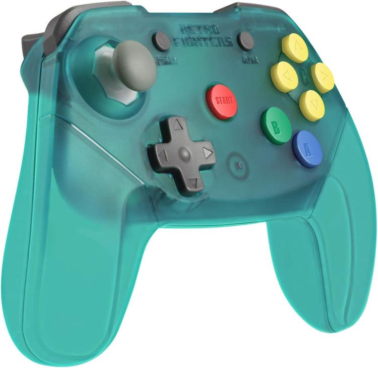 Retro Fighters - Manette Brawler64 SANS fil pour Nintendo 64 - Turquoise