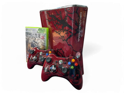 xbox 360 gears of war edition Microsoft Xbox 360 Gears of War 3 Version 320gb (Red and Black Console