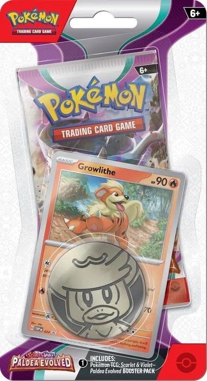 Pokémon - Checklane Blister  -  Scarlet & Violet  -  Paldea Evolved  ( Growlithe -  Smoliv )