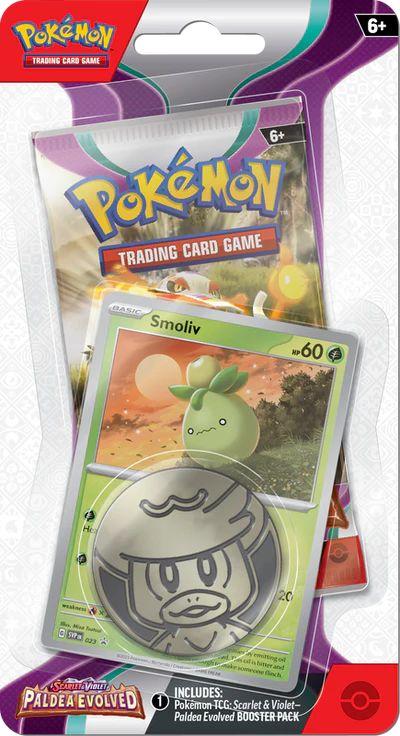 Pokémon - Checklane Blister  -  Scarlet & Violet  -  Paldea Evolved  ( Growlithe -  Smoliv )