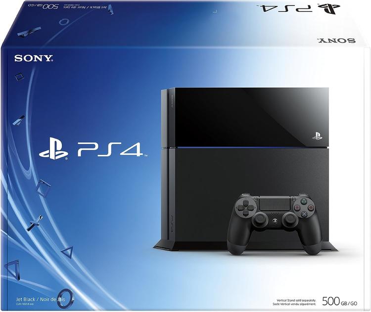 Sony PlayStation 4 (Modèle 1)  -  500GB  -  Noire (usagé)