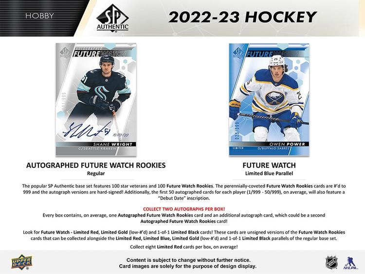 Upper Deck - Booster Hobby - SP Authentic 2022-23 Hockey