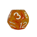Role 4 initiative - Set of 7 polyhedral dice - Sorcerer's Bloodline spread with symbol