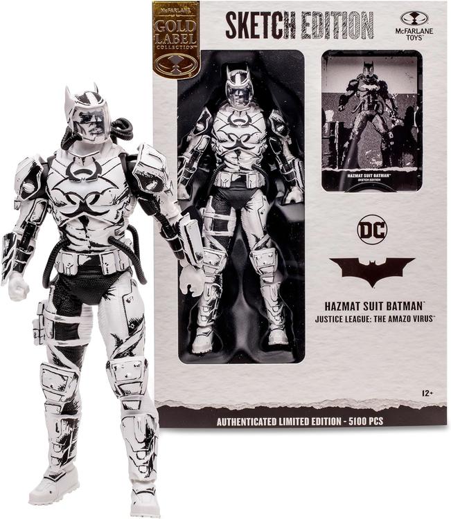 McFarlane - Gold Label Collection - 17.8cm action figure - DC Multiverse - Justice League The Amazo Virus - Hazmat Suit Batman Sketch Edition