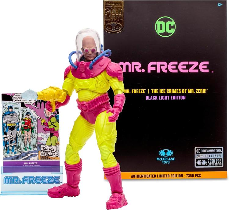 McFarlane - Gold Label collection  -  Figurine action de 17.8cm  -  DC Multiverse  -  The Ice Crimes of Mr. Zero  -  Mr. Freeze Black Light Edition (Authenticated Limited Edition - 7350 Pcs)