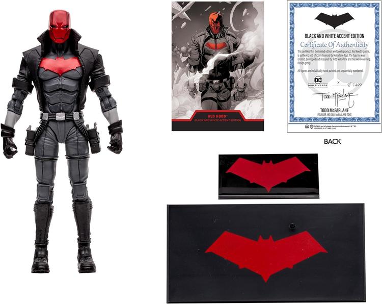 McFarlane - Gold Label collection  -  Figurine action de 17.8cm  -  DC Multiverse  -  New 52  -  Red Hood Black & White Accent Edition  (Authenticated Limited Edition - 7400 PCS)