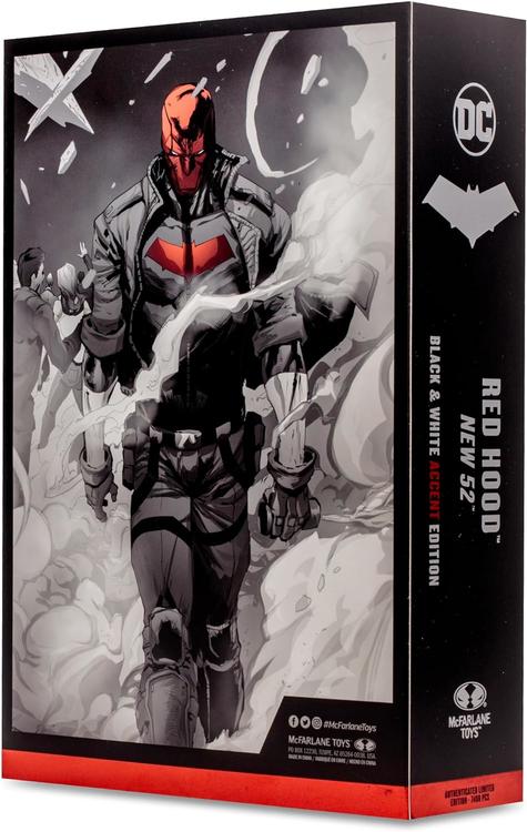 McFarlane - Gold Label collection  -  Figurine action de 17.8cm  -  DC Multiverse  -  New 52  -  Red Hood Black & White Accent Edition  (Authenticated Limited Edition - 7400 PCS)