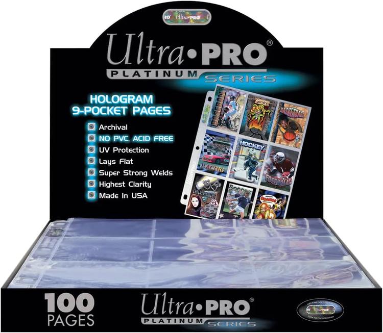 Ultra Pro - 100 pages à 9 pochettes à charge du dessus pour cartable  -  Platinum Series