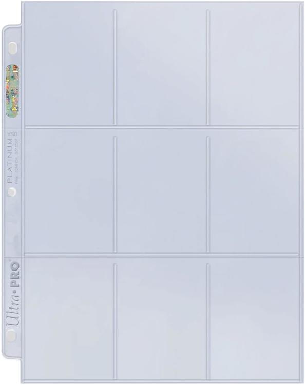 Ultra Pro - 100 pages à 9 pochettes à charge du dessus pour cartable  -  Platinum Series