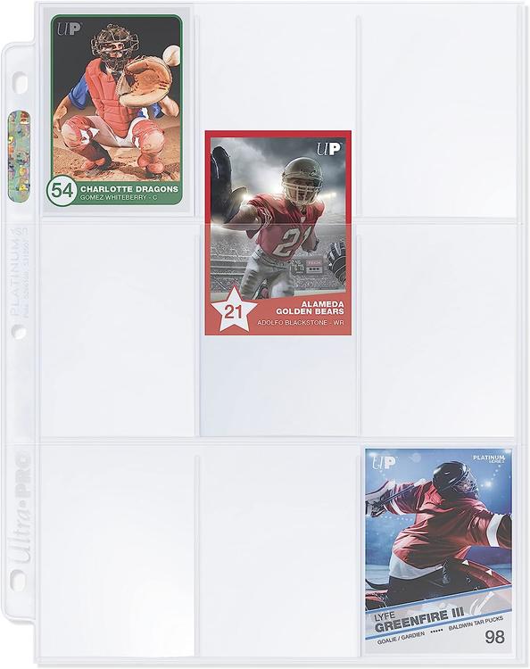 Ultra Pro - 100 pages à 9 pochettes à charge du dessus pour cartable  -  Platinum Series