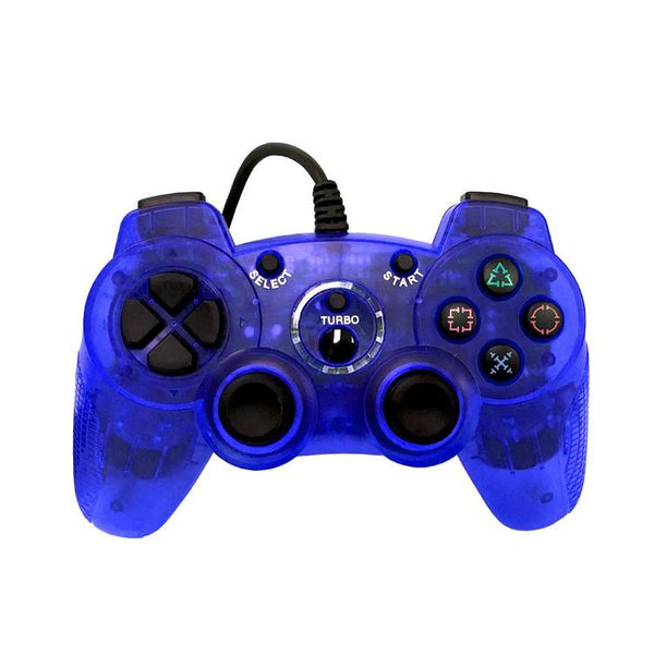 Old Skool - Doubleshock 2 wired controller for Playstation 2 - Blue
