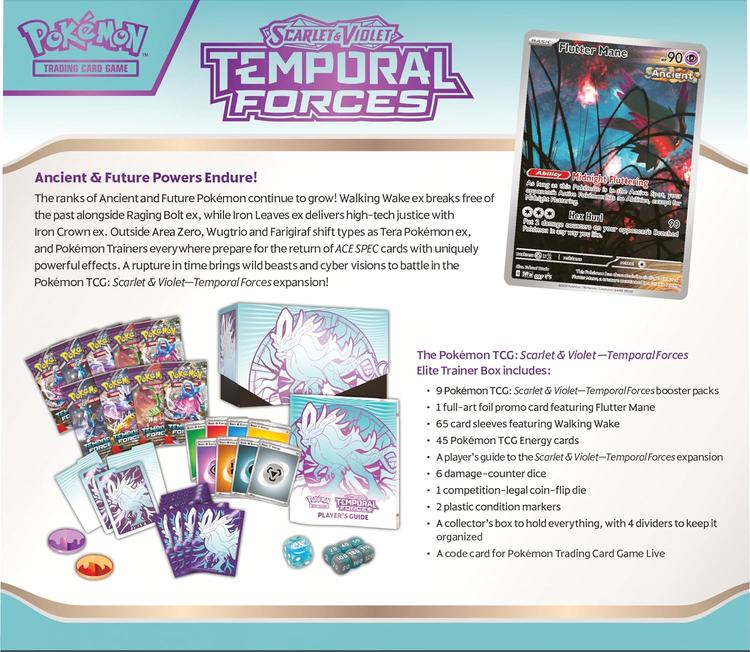 Pokémon - Elite Trainer Box - Scarlet & Violet - Temporal Forces - Flutter Mane