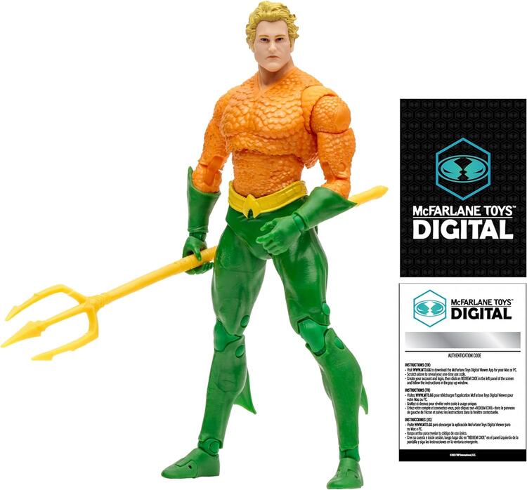 McFarlane Toys Digital - Figurine action de 17.8cm  -  DC Multiverse  -  DC Regirth  -  Aquaman