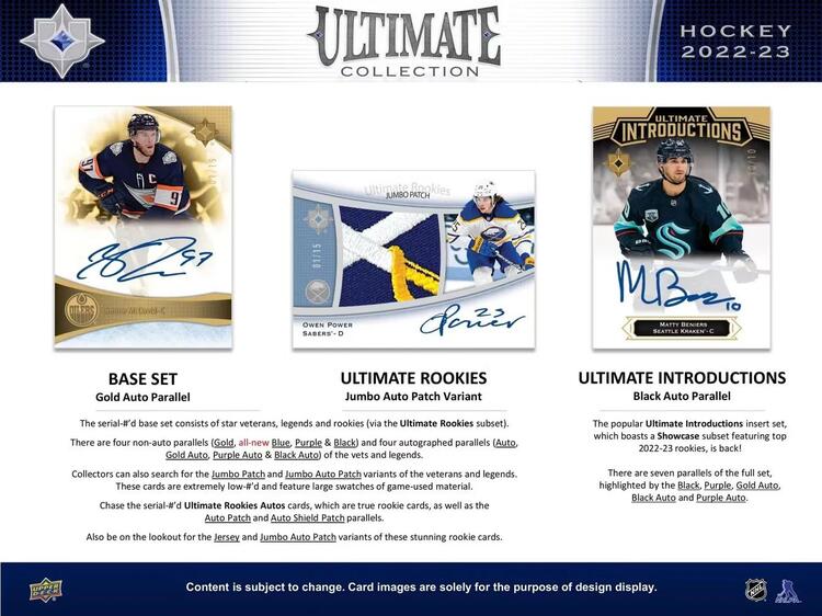 Upper Deck - Hobby Booster Box - 2022-23 Hockey Ultimate collection