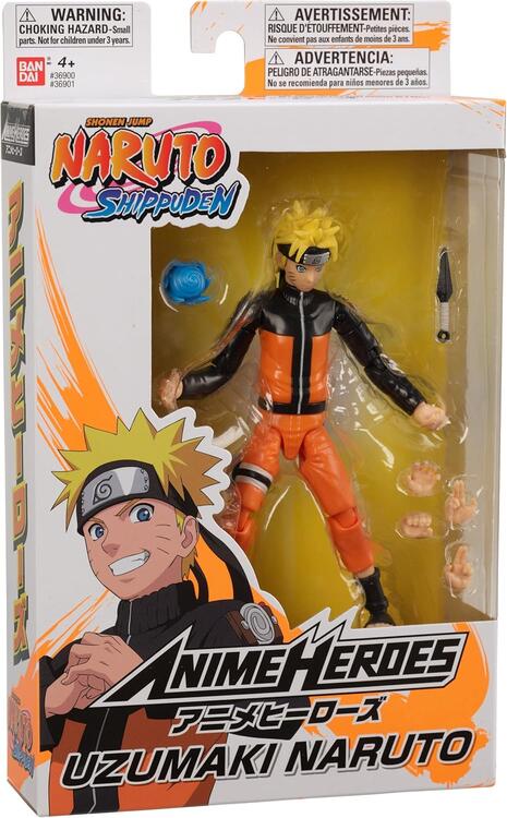 Bandai - Figurine d'action de 15t cm  -  Anime Heroes  -  Naruto Shippuden  -  Uzumaki Naruto