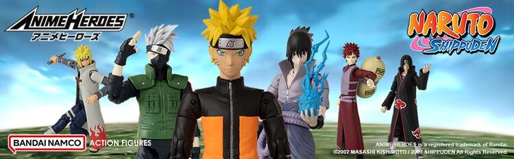 Bandai - Figurine d'action de 15t cm  -  Anime Heroes  -  Naruto Shippuden  -  Uzumaki Naruto