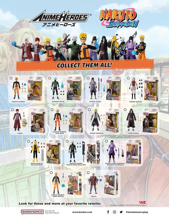 Bandai - Figurine d'action de 15 cm  -  Anime Heroes  -  Naruto Shippuden  -  Sasuke Uchiha