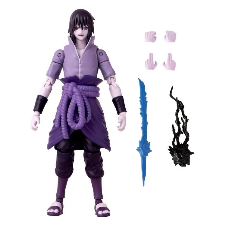 Bandai - Figurine d'action de 15 cm  -  Anime Heroes  -  Naruto Shippuden  -  Sasuke Uchiha Rinnegan / Mangekyo Sharingan