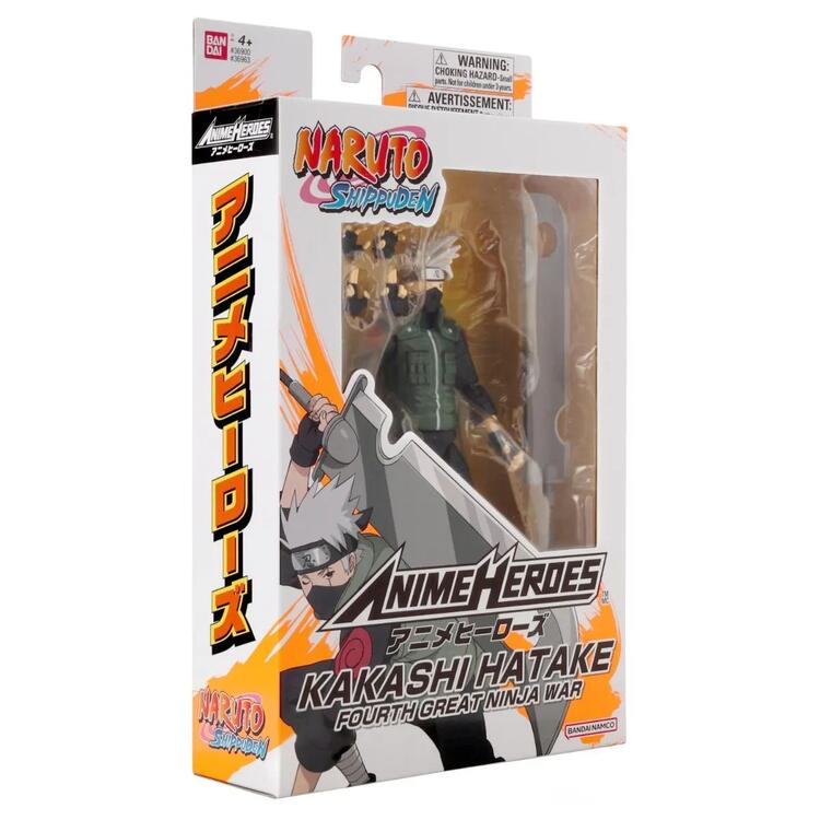 Bandai - Figurine d'action de 15 cm  -  Anime Heroes  -  Naruto Shippuden  -  Kakashi Hatake Fourth Great Ninja War
