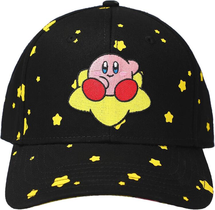Bioworld - Casquette Précourbée ajustable de Kirby Noire et Jaune