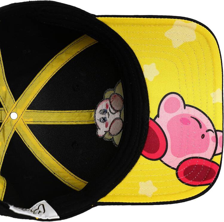 Bioworld - Casquette Précourbée ajustable de Kirby Noire et Jaune