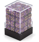 Chessex - Set of 36 dice 6 - 12mm - Vortex Purple / Gold