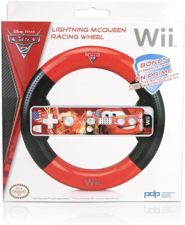 PDP - Wii Cars 2 Racing Wheel - Lightning McQueen (usagé)