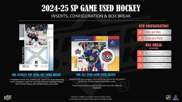 Upper Deck - Hobby Booster Box  -  2024-25 Hockey SP Game used edition