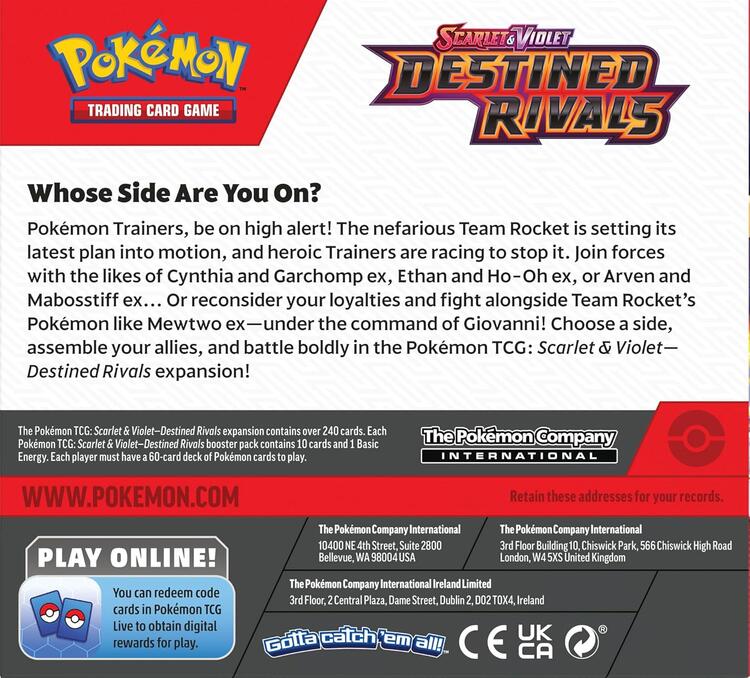 Pokémon - Boosters  -  Scarlet & Violet  -  Destined Rivals