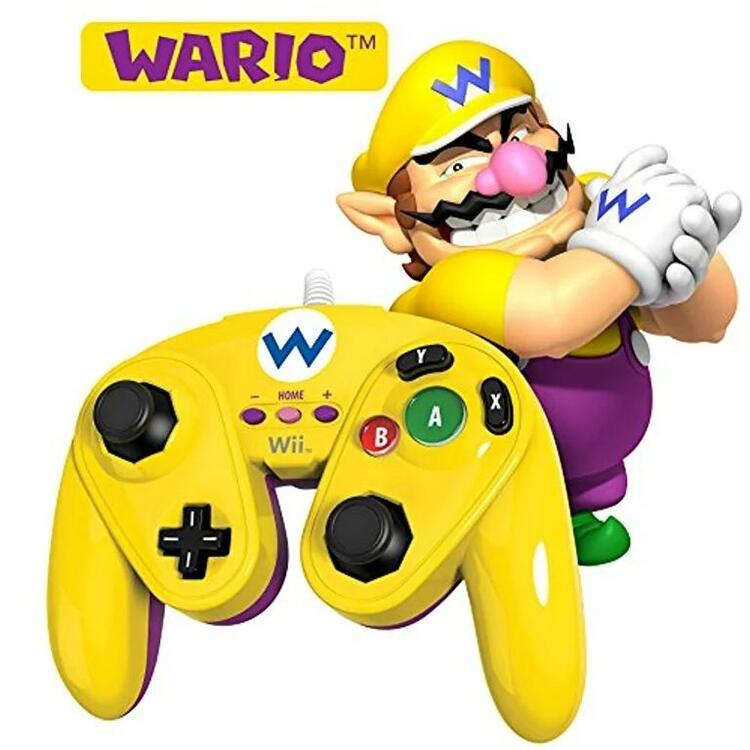 PDP - Wired Fight Pad for Nintendo Wii / Wii U - Wario (used)