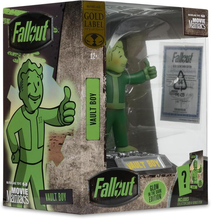 McFarlane Toys - Movie Maniacs - 17.8cm Figurine Statue - Fallout - Vault Boy (Glow in the Dark Edition)