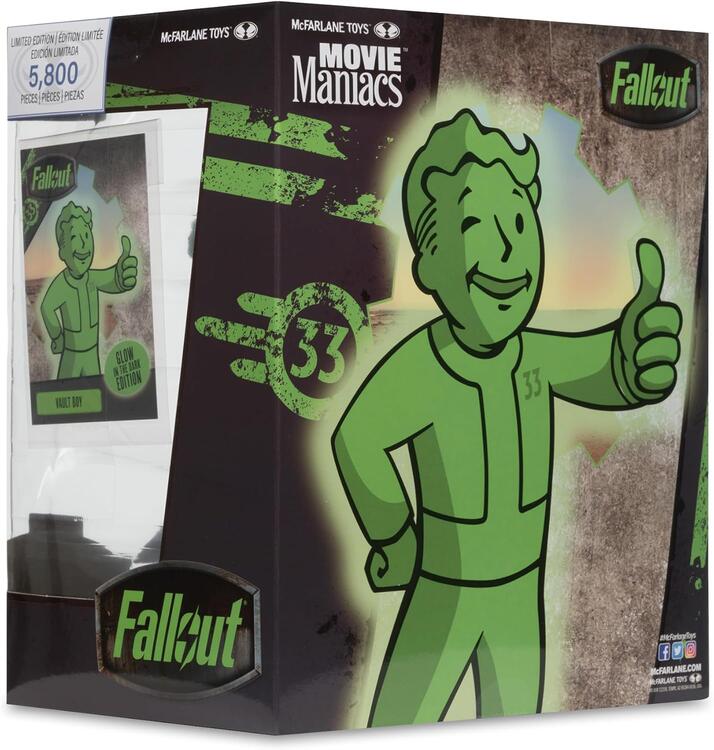 McFarlane Toys - Movie Maniacs - 17.8cm Figurine Statue - Fallout - Vault Boy (Glow in the Dark Edition)