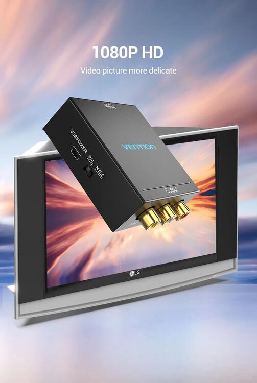 Vention - HDMI to Audio/Video (AV) Up Scaler Converter