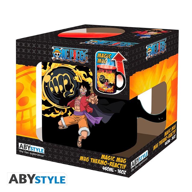 ABYstyle - Grande tasse thermo-réactive de 460 ml  -  One Piece  -  Luffy vs Kaido