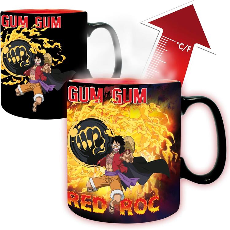 ABYstyle - Grande tasse thermo-réactive de 460 ml  -  One Piece  -  Luffy vs Kaido