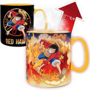 ABYstyle - Grande tasse thermo-réactive de 460 ml  -  One Piece  -  Luffy & Sabo