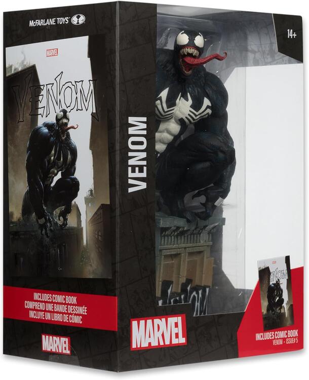 McFarlane Toys - 30cm Figurine Statue With Comic Book - Marvel Venom Inspired by Venom Issue