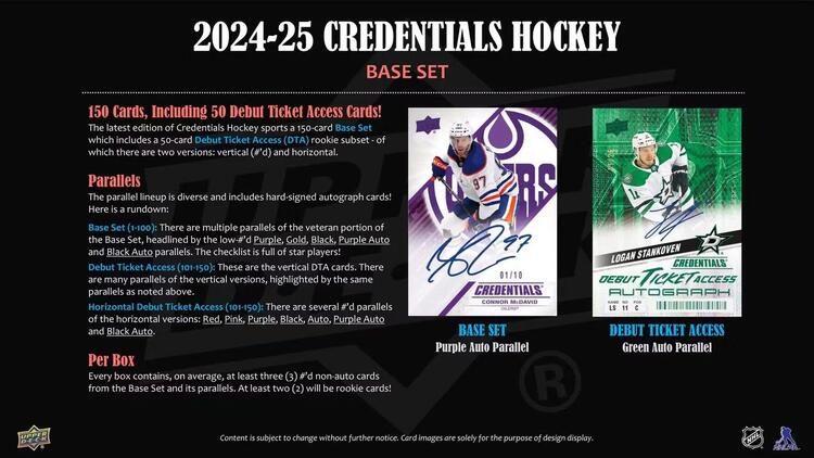 Upper Deck - Booster Hobby - 2024-25 Hockey Credentials