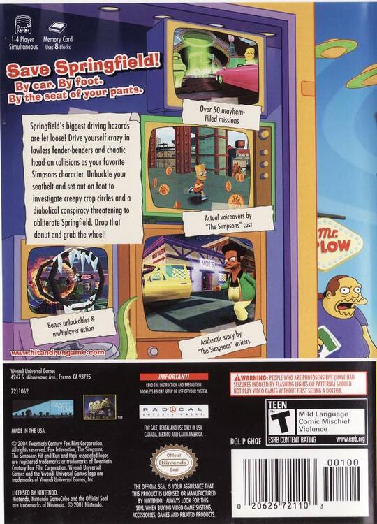The Simpsons: Hit & Run  [Player's Choice] (usagé)