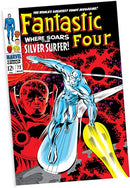 McFarlane Toys - Figurine Statue de 30cm With Comic Book  -  Marvel Silver Surfer Inspired by Fantastic Four Issue