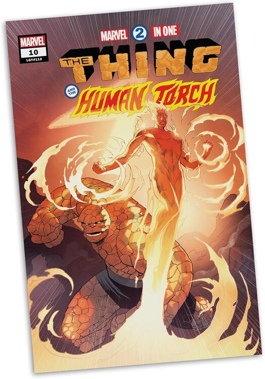 McFarlane Toys - Figurine Statue de 30cm  -  Marvel human Torch  (Includes Comic Book Marvel 2-in-one: the Thing and the Human Torch Issue