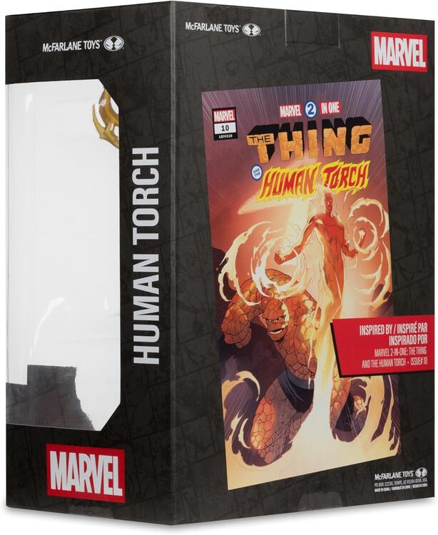 McFarlane Toys - Figurine Statue de 30cm  -  Marvel human Torch  (Includes Comic Book Marvel 2-in-one: the Thing and the Human Torch Issue