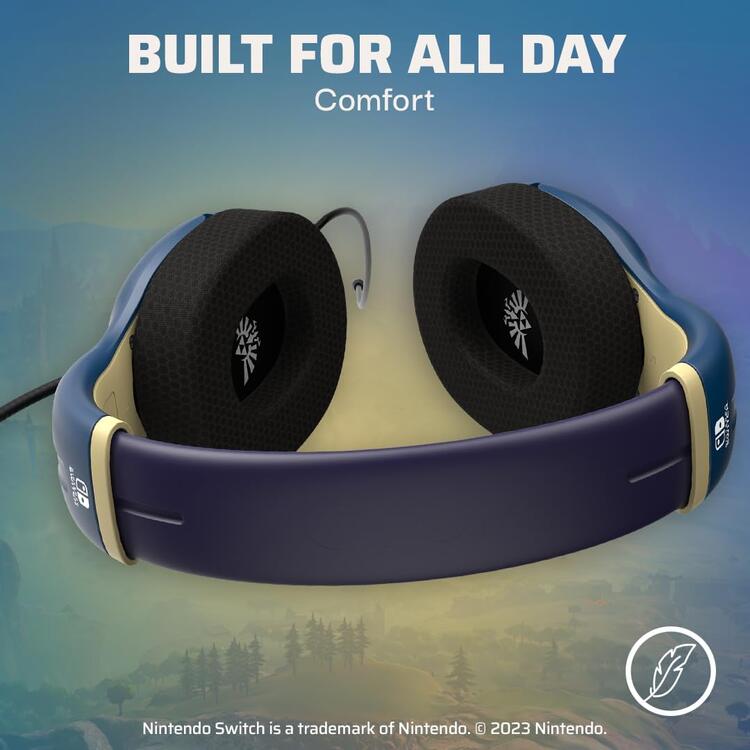 Pdp - Airlite Wired Headset For Nintendo Switch - The Legend of Zelda - Hyrule Blue