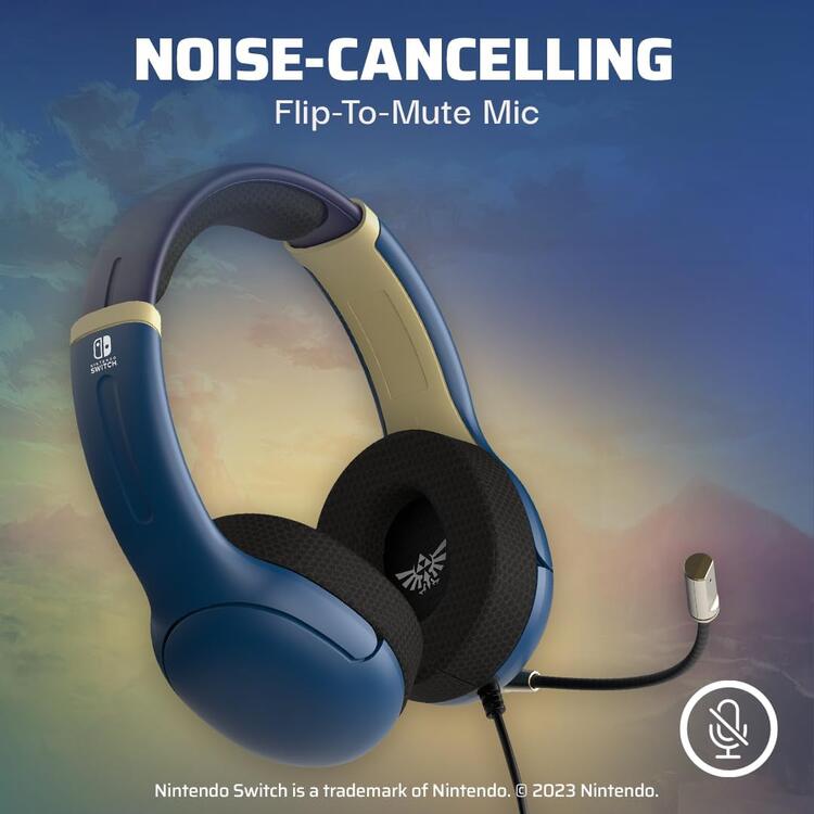 Pdp - Airlite Wired Headset For Nintendo Switch - The Legend of Zelda - Hyrule Blue