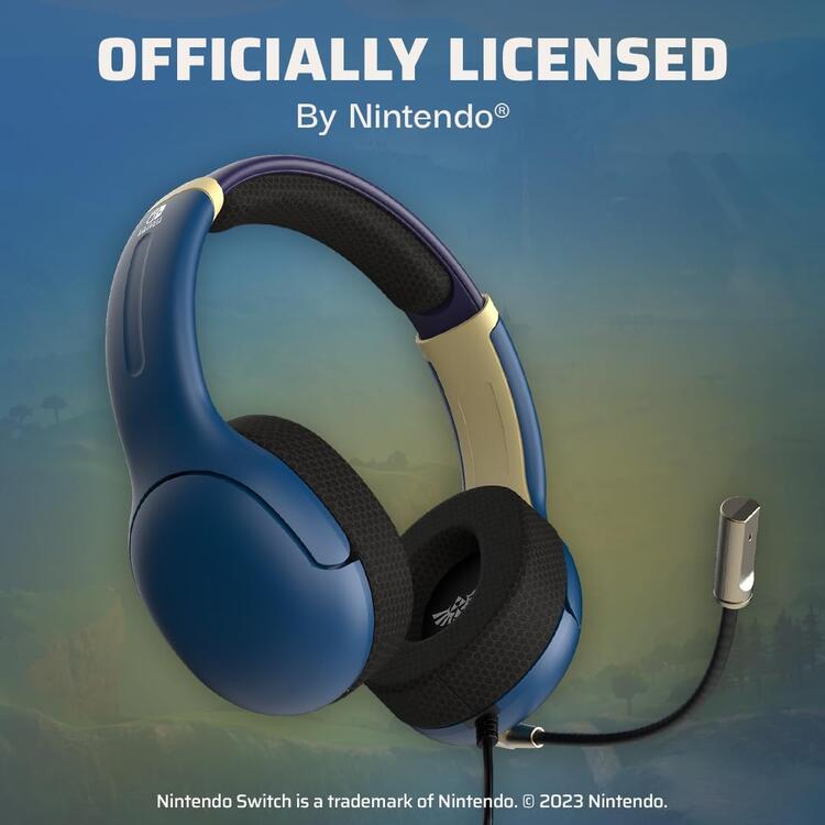 Pdp - Airlite Wired Headset For Nintendo Switch - The Legend of Zelda - Hyrule Blue