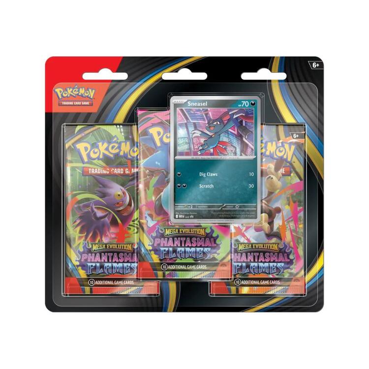 Pokémon - 3 Packs Blister  -  Mega Evolution - Phantasmal Flames  -  Sneasel