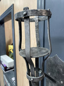 Suporte para Vela Medieval em Ferro Forjado Gótico Sólido