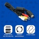 Old Skool - Audio / Video (AV) Cable for Playstation 1 / 2 / 3 (PS1 / PS2 / PS3)