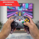 Old Skool - Nintendo 64 (N64) Ultra Wireless Controller Compatible with N64, Switch & USB