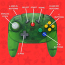 Old Skool - Nintendo 64 (N64) Ultra Wireless Controller Compatible with N64, Switch & USB